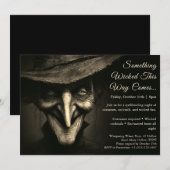 Wicked Witch Halloween Kostuum Party Uitnodiging (Voorkant / Achterkant)