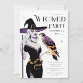 Wicked Witch Halloween Party Kaart (Voorkant)