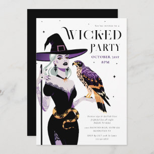 Wicked Witch Halloween Party Kaart