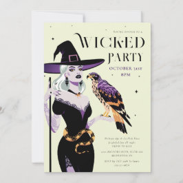 Wicked Witch Halloween Party Kaart