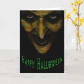 Wicked Witch Halloween Wenskaart Kaart (Gele Bloem)