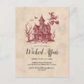 Wicked Witch Haunted House  Halloween Party Briefkaart (Voorkant)