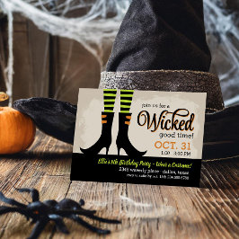 Wicked Witch Kids Verjaardag Kostuum Party Kaart