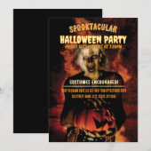 Wicked witch met pompoen Halloween feest Kaart (Voorkant / Achterkant)