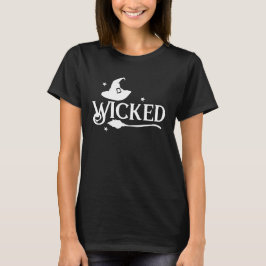 Wicked Witch, Pet en Bezem, Halloween T-shirt