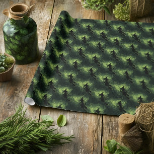Wicked Witch Silhouette Pattern Cadeaupapier