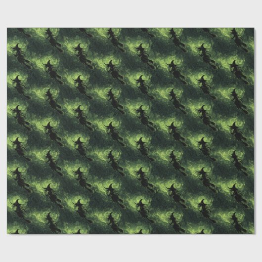 Wicked Witch Silhouette Pattern Cadeaupapier (Vlak)