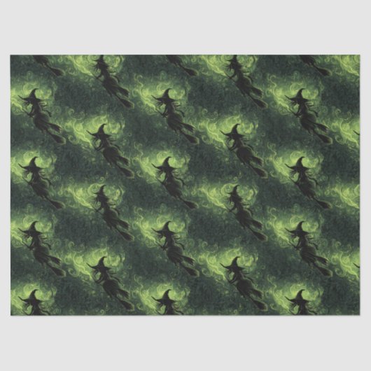 Wicked Witch Silhouette Pattern Tissuepapier (Voorkant)