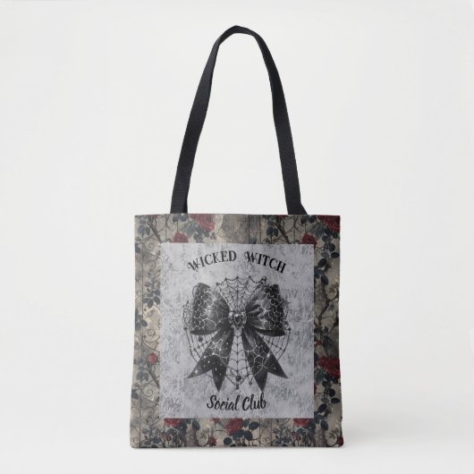 Wicked Witch Social Club Coquette Tote Bag (Voorkant)