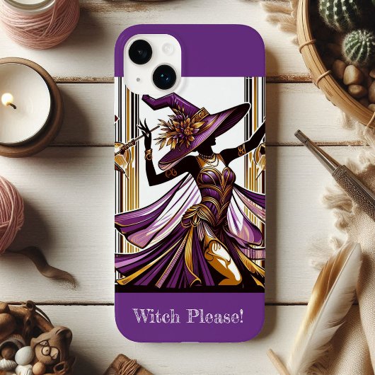 Wicked Witch Spooky Paarse Gouden Hue Art Deco Fun Case-Mate iPhone Case
