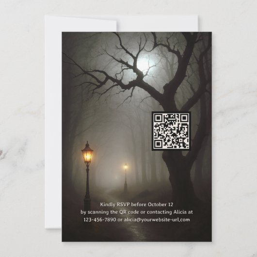 Wicked Witch Volwassen Halloween Angst Kaart (Achterkant)