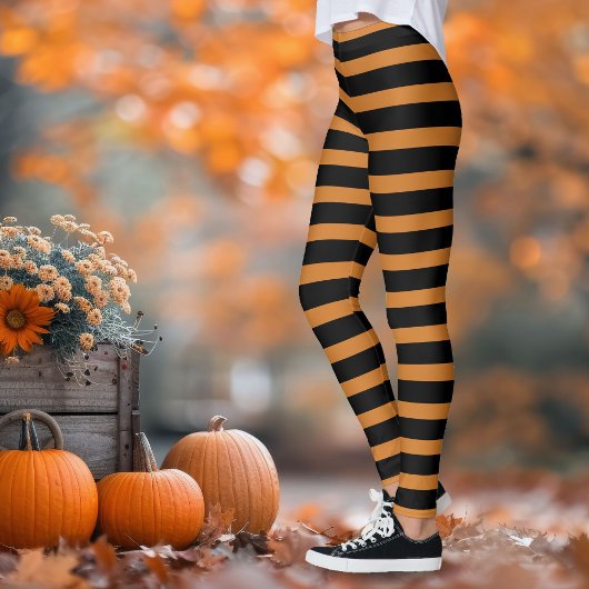 Wicked Witch zwart en Sinaasappel gestreept Leggings