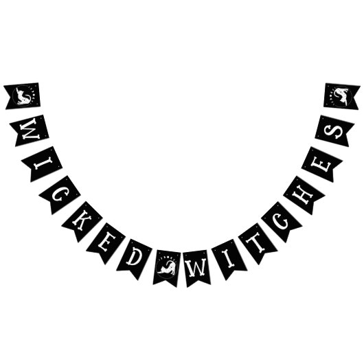 Wicked Witches Hemelse Kat Halloween Vlaggetjes (Alle)