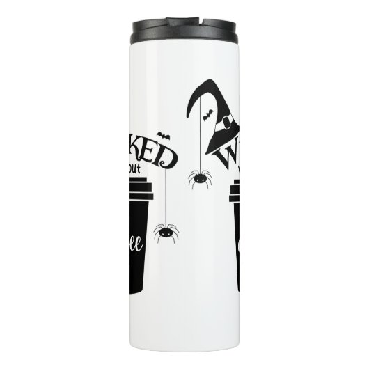 Wicked Without Coffee – Funny Witchy Coffee Lover  Thermosbeker (Achterkant)