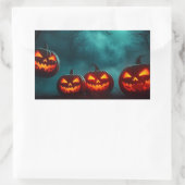 Wickedly Beautiful Halloween - spookachtige pompoe Rechthoekige Sticker (Tas)