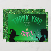 Wickedly Fun Verjaardagsfeest Groen Roze Glinda Kaart (Voorkant / Achterkant)