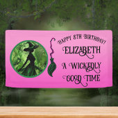 Wickedly goede heks groen en roze elke leeftijd ve spandoek