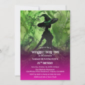 Wickedly Goede Heks Roze & Groen Elke Verjaardag Kaart (Voorkant)