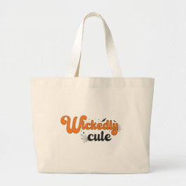 Wickedly schattig - patroon voor magische Hallowee Grote Tote Bag