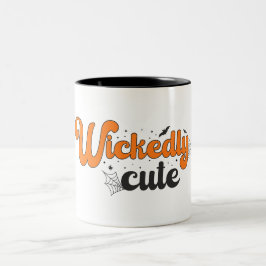 Wickedly schattig - patroon voor magische Hallowee Tweekleurige Koffiemok