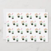 Wickedly Schattigee Green Witch verjaardagsfeestje Kaart (Achterkant)