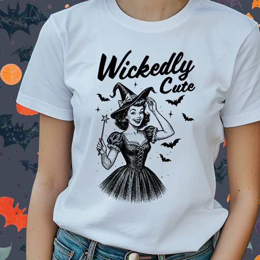 Wickedly Schattigee Halloween Vrouwen Tshirt