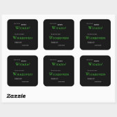 Wickedness ticker vierkante sticker (Vel)