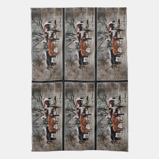 Wickenburg Horses Kitchen Towel Theedoek (Verticaal)