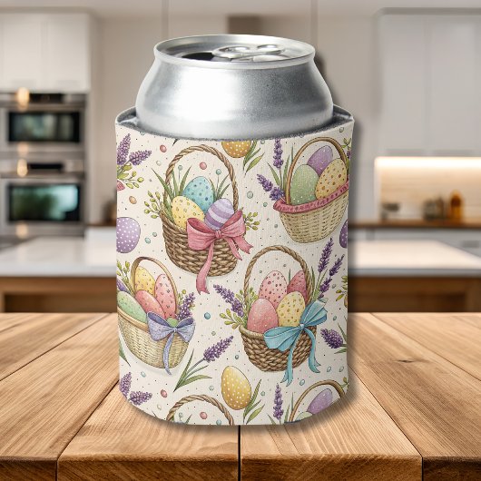 Wicker Basket Easter Eggs with Lavender Blikjeskoeler