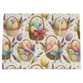 Wicker Basket Easter Eggs with Lavender Groot Cadeauzakje (Voorkant)