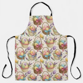 Wicker Basket Easter Eggs with Lavender Schort (Voorkant)