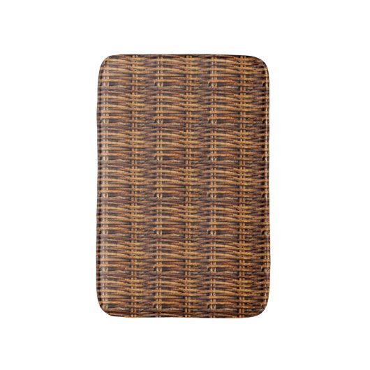Wicker Basket Patroon Badmat (Voorkant Verticaal)