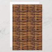 Wicker Basket Patroon Briefpapier (Voorkant / Achterkant)