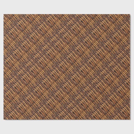 Wicker Basket Patroon Cadeaupapier (Vlak)