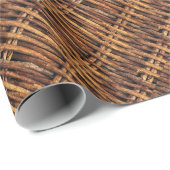 Wicker Basket Patroon Cadeaupapier (Rol Hoek)