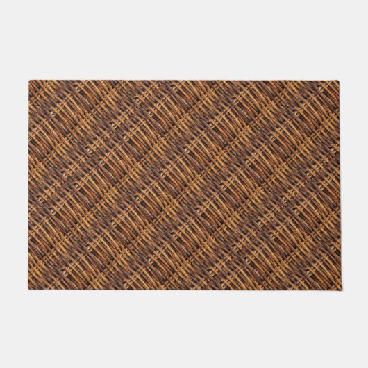 Wicker Basket Patroon Deurmat (Voorkant)