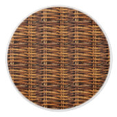 Wicker Basket Patroon Keramische Knop (Voorkant)
