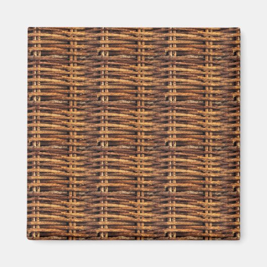 Wicker Basket Patroon Magneet (Voorkant)