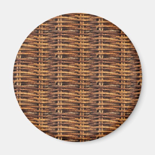 Wicker Basket Patroon Magneet (Voorkant)