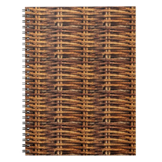 Wicker Basket Patroon Notitieboek (Voorkant)