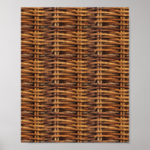 Wicker Basket Patroon Poster