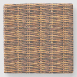 Wicker Basket Patroon Stenen Onderzetter