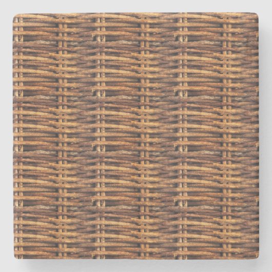 Wicker Basket Patroon Stenen Onderzetter (Voorkant)