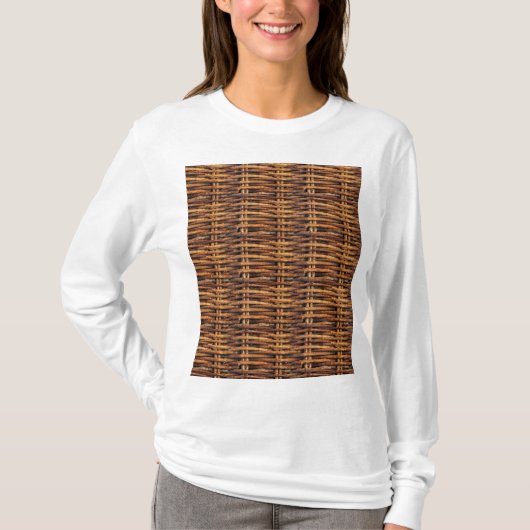 Wicker Basket Patroon T-shirt (Voorkant)