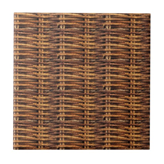 Wicker Basket Patroon Tegeltje (Voorkant)