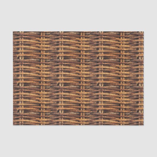 Wicker Basket Patroon Tissuepapier (Voorkant)