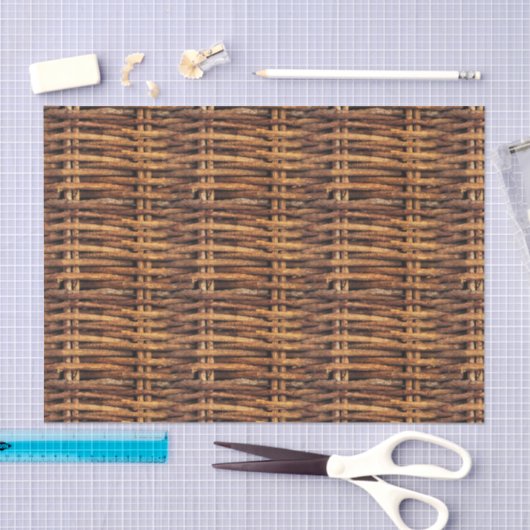 Wicker Basket Patroon Tissuepapier (Craft)