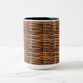 Wicker Basket Patroon Tweekleurige Koffiemok (Center)