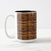 Wicker Basket Patroon Tweekleurige Koffiemok (Links)