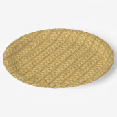 Wicker Basket Weave Naadloos Papieren Bordje (Gekanteld)